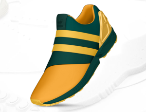 Adidas FX Flux Slip On Green and Gold 1